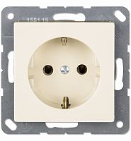 Розетка с заземлением без рамки Jung EcoProfi 1-м. слоновая кость картинка